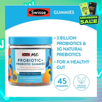 SWISSE Me Probiotic + Prebiotic Gummies Natural Orange Flavour 45s