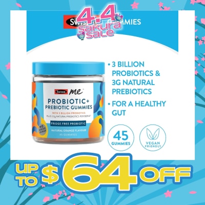 SWISSE - Me Probiotic + Prebiotic Gummies Natural Orange Flavour 45s (Expiry: Dec`2026)