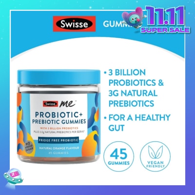 SWISSE Me Probiotic + Prebiotic Gummies Natural Orange Flavour 45s