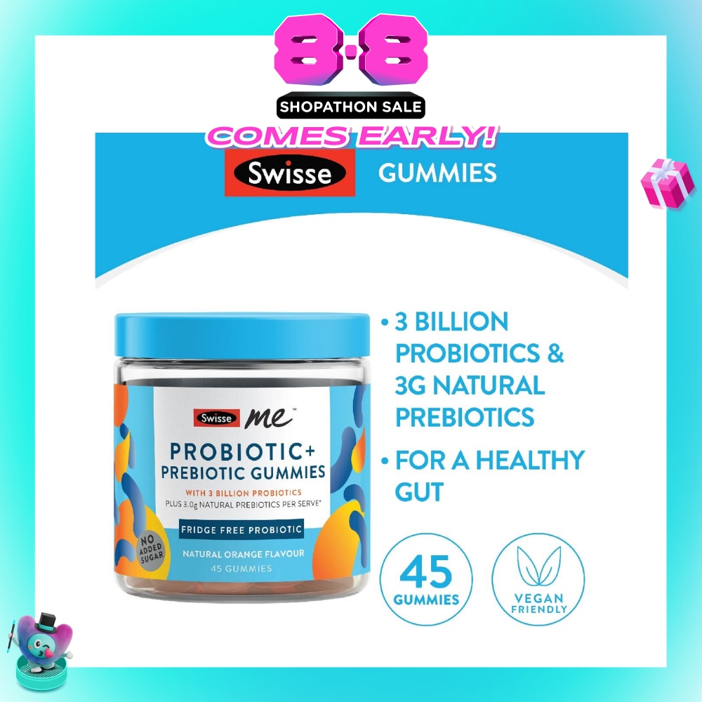 Me Probiotic + Prebiotic Gummies Natural Orange Flavour 45s (Expiry: May`2027)