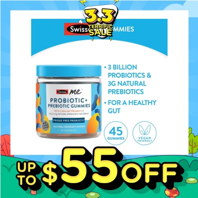 SWISSE [CNY] Me Probiotic + Prebiotic Gummies Natural Orange Flavour 45s