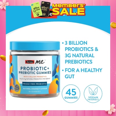 SWISSE [CNY] Me Probiotic + Prebiotic Gummies Natural Orange Flavour 45s