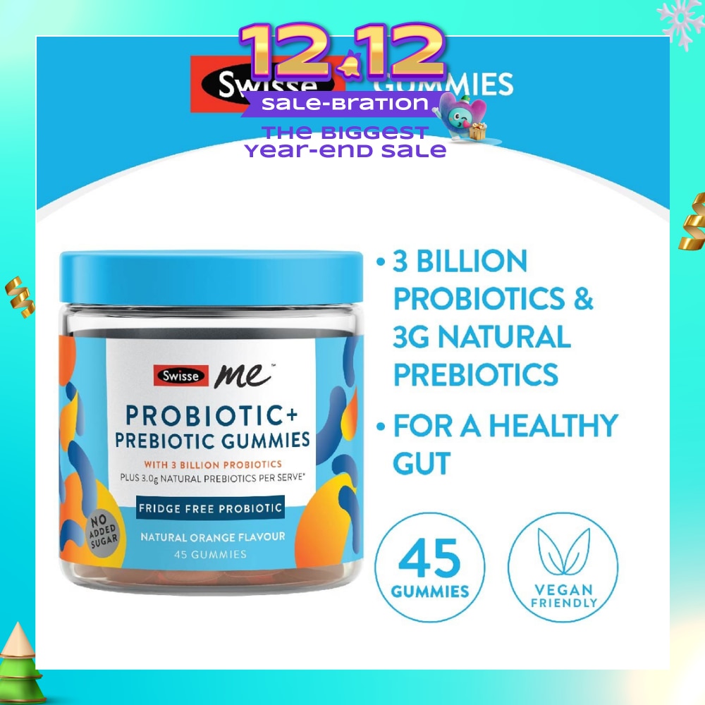 Me Probiotic + Prebiotic Gummies Natural Orange Flavour 45s