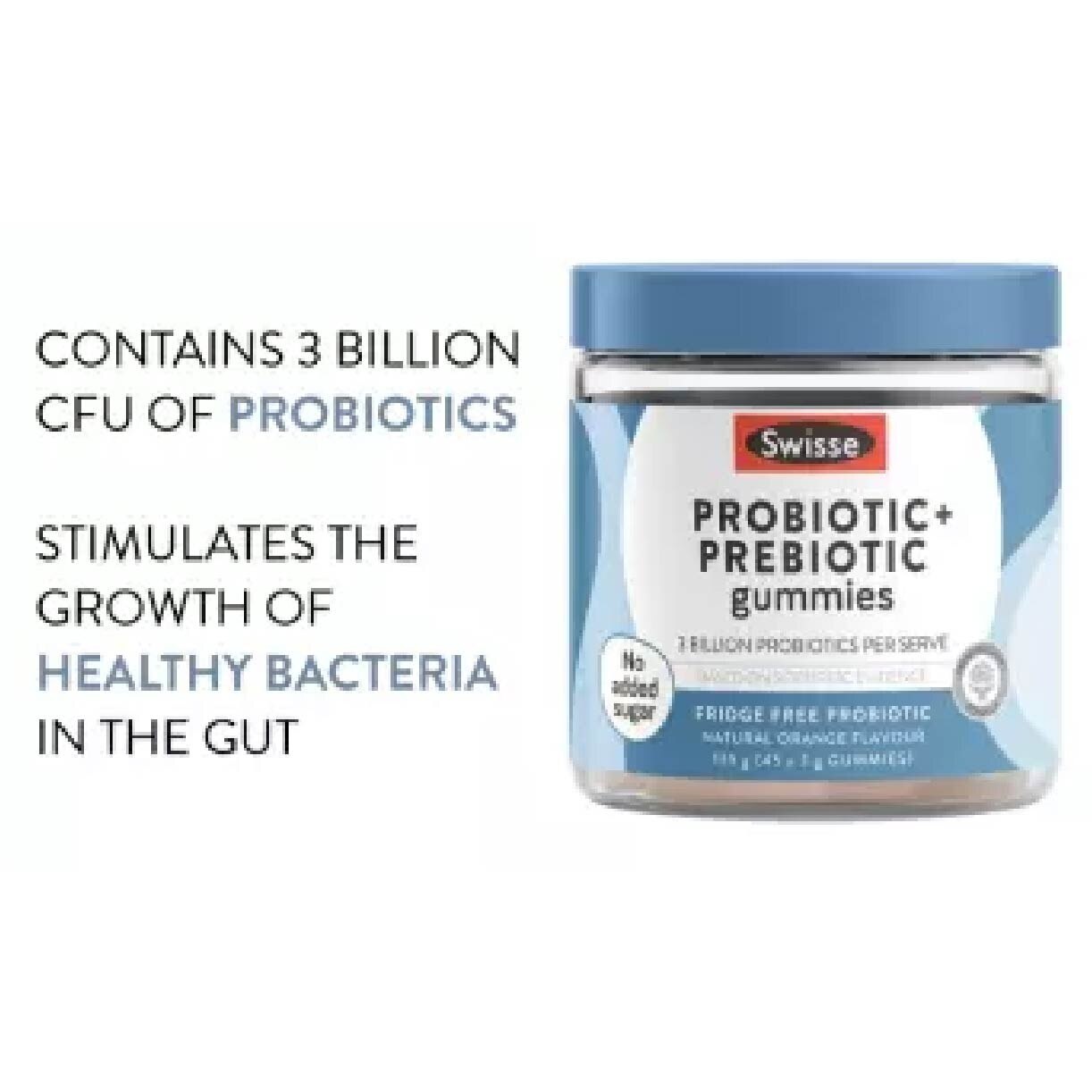SWISSE Me Probiotic + Prebiotic Gummies Natural Orange Flavour 45s