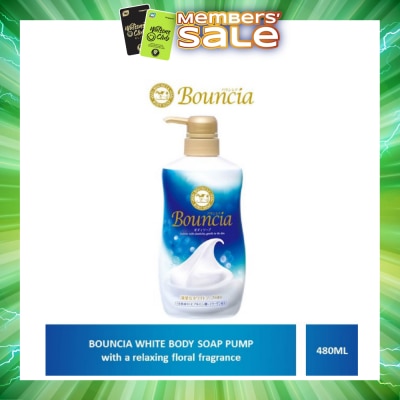 BOUNCIA - Body Soap Pump White Soap (For Soft + Smooth + Moisturised Skin) 480ml
