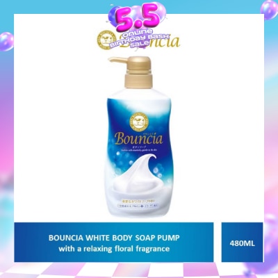 BOUNCIA - Body Soap Pump White Soap (For Soft + Smooth + Moisturised Skin) 480ml