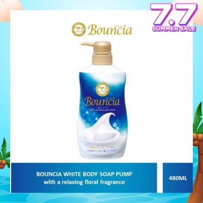 BOUNCIA Body Soap Pump White Soap (For Soft + Smooth + Moisturised Skin) 480ml