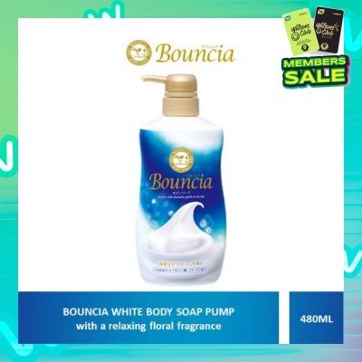 BOUNCIA Body Soap Pump White Soap (For Soft + Smooth + Moisturised Skin) 480ml