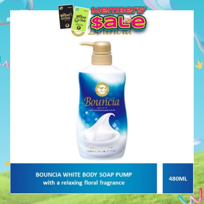 BOUNCIA - Body Soap Pump White Soap (For Soft + Smooth + Moisturised Skin) 480ml
