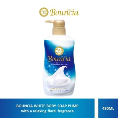 BOUNCIA Body Soap Pump White Soap (For Soft + Smooth + Moisturised Skin) 480ml