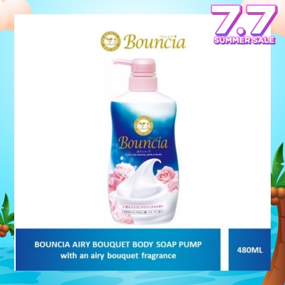 BOUNCIA Body Soap Pump Airy Bouquet (For Soft + Smooth + Moisturised Skin) 480ml