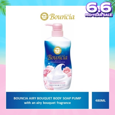 BOUNCIA Body Soap Pump Airy Bouquet (For Soft + Smooth + Moisturised Skin) 480ml