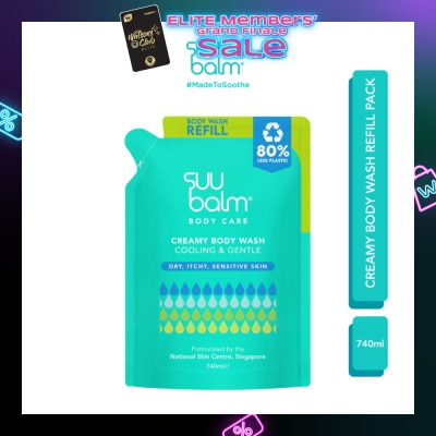 SUU BALM Creamy Body Wash Refill Pack 740ml