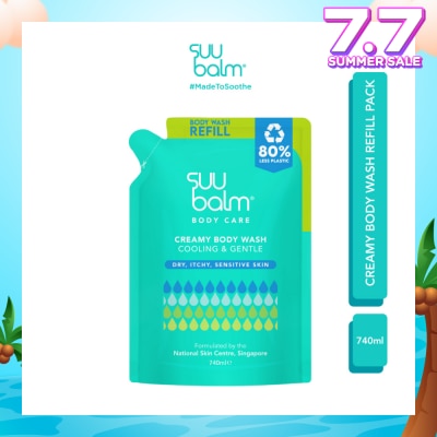 SUU BALM Creamy Body Wash (Cooling & Gentle) Refill Pack 740ml