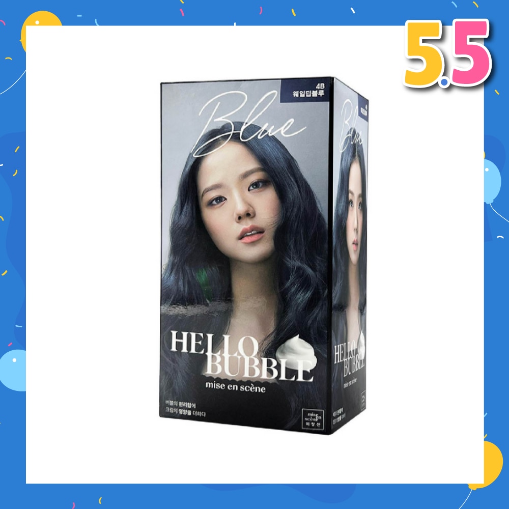 Hello Bubble Foam Hair Colour 4B Whale Deep Blue 1s