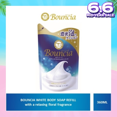 BOUNCIA Body Soap Refill White Soap (For Soft + Smooth + Moisturised Skin) 360ml