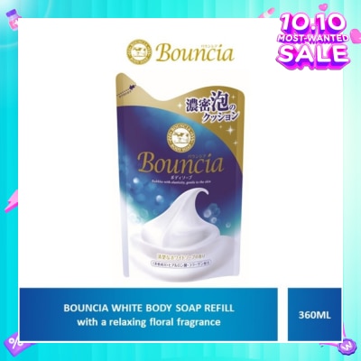 BOUNCIA Body Soap Refill White Soap (For Soft + Smooth + Moisturised Skin) 360ml