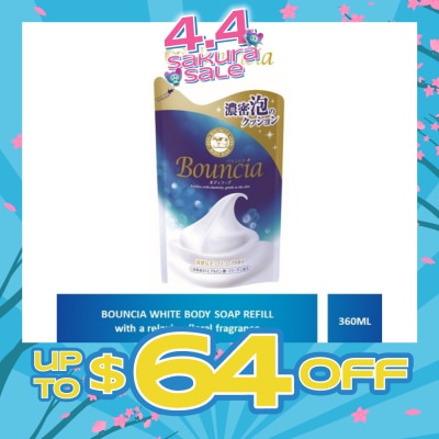 BOUNCIA - Body Soap Refill White Soap (For Soft + Smooth + Moisturised Skin) 360ml