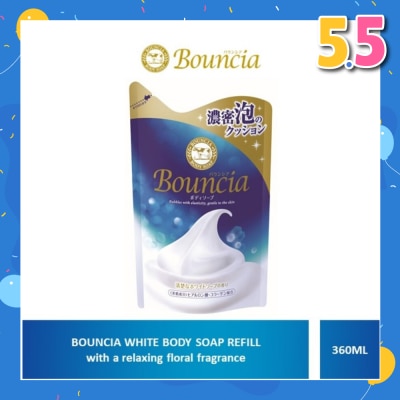 BOUNCIA Body Soap Refill White Soap (For Soft + Smooth + Moisturised Skin) 360ml