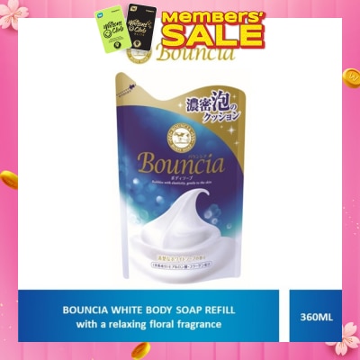 BOUNCIA Body Soap Refill White Soap (For Soft + Smooth + Moisturised Skin) 360ml