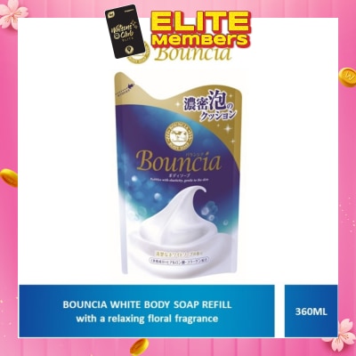 BOUNCIA Body Soap Refill White Soap (For Soft + Smooth + Moisturised Skin) 360ml