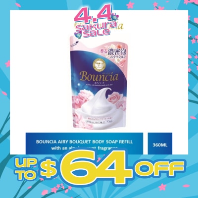 BOUNCIA - Body Soap Refill Airy Bouquet (For Soft + Smooth + Moisturised Skin) 360ml