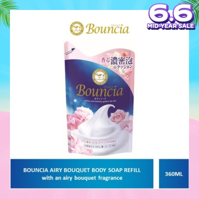 BOUNCIA Body Soap Refill Airy Bouquet (For Soft + Smooth + Moisturised Skin) 360ml