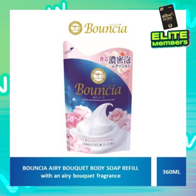 BOUNCIA Body Soap Refill Airy Bouquet (For Soft + Smooth + Moisturised Skin) 360ml