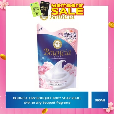 BOUNCIA Body Soap Refill Airy Bouquet (For Soft + Smooth + Moisturised Skin) 360ml