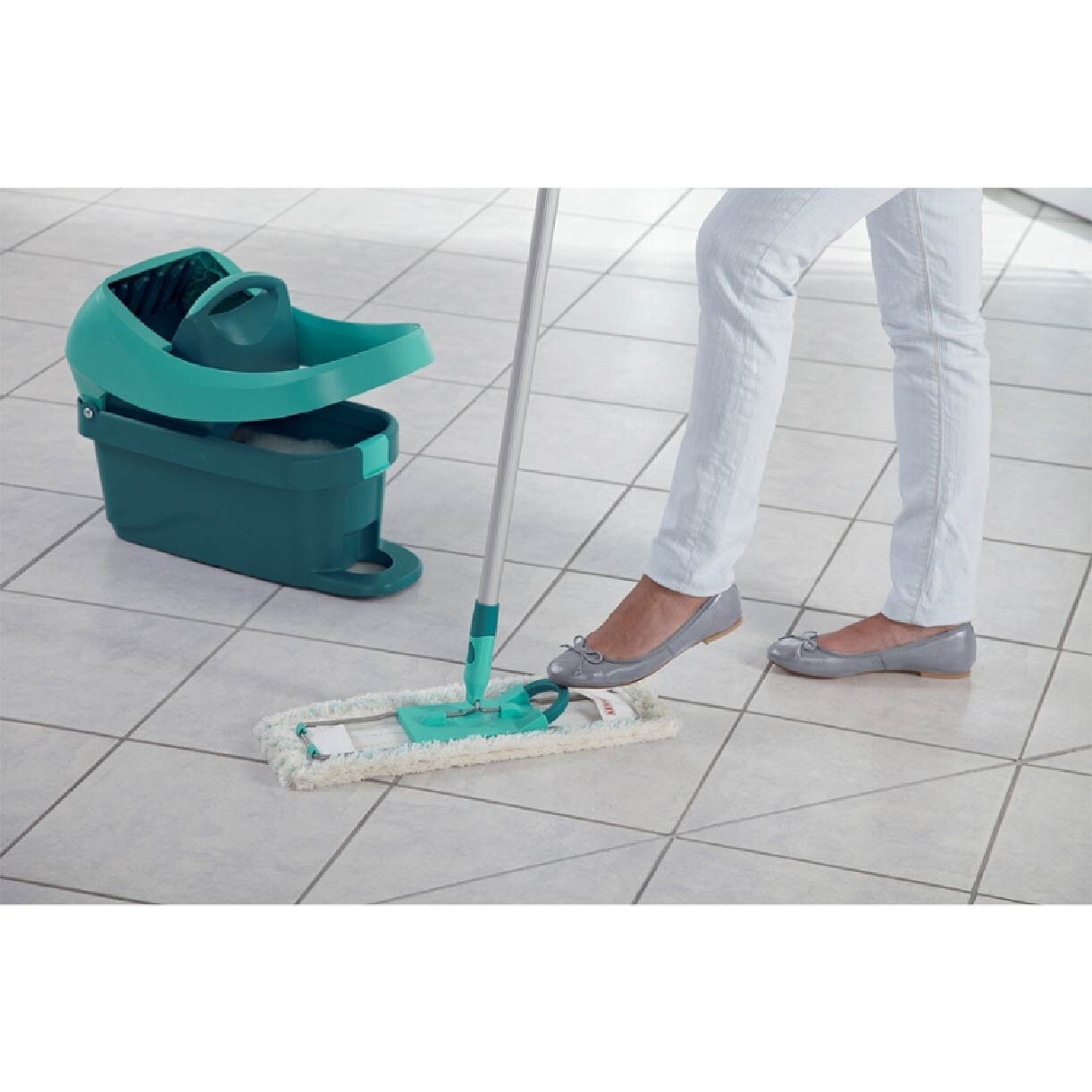 Profi System High Quality Press Microfiber Mop with Bucket Set L55076 x 1s