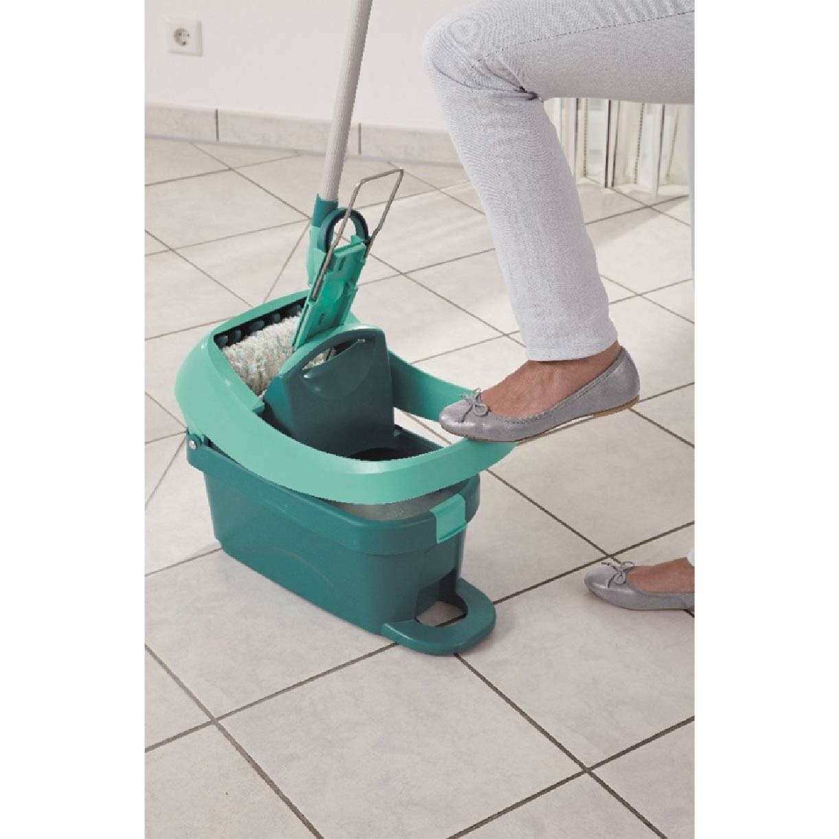 Profi System High Quality Press Microfiber Mop with Bucket Set L55076 x 1s