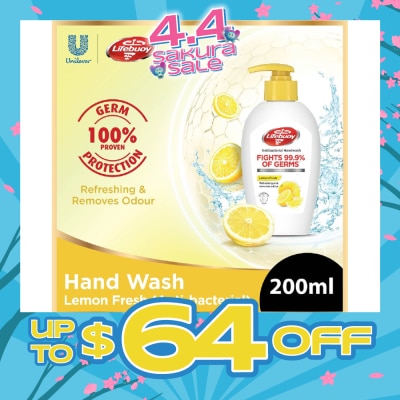 LIFEBUOY - Lifebuoy Antibacterial Lemon Fresh Hand Wash 200ml