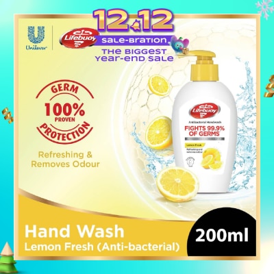 LIFEBUOY Lifebuoy Antibacterial Lemon Fresh Hand Wash 200ml