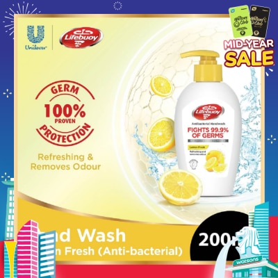 LIFEBUOY Lifebuoy Antibacterial Lemon Fresh Hand Wash 200ml