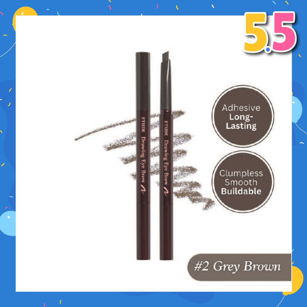 Drawing Eye Brow Triangular Eyebrow Pencil 02 Gray Brown 0.25g
