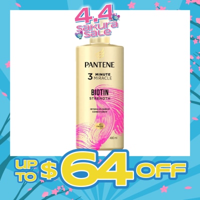 PANTENE - 3 Minute Miracle Biotin Conditioner (Repairs Damage From Styling + Colour And Perm) 480ml