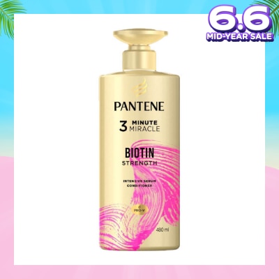 PANTENE 3 Minute Miracle Biotin Conditioner (Repairs Damage From Styling + Colour And Perm) 480ml