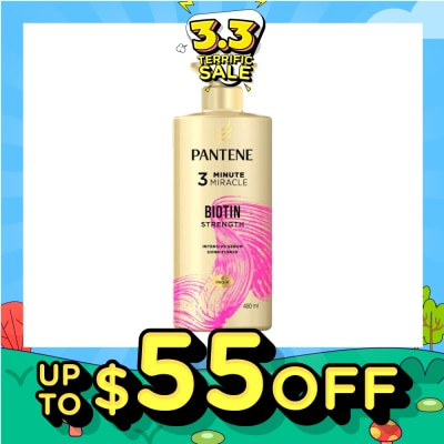 PANTENE 3 Minute Miracle Biotin Conditioner (Repairs Damage From Styling + Colour And Perm) 480ml