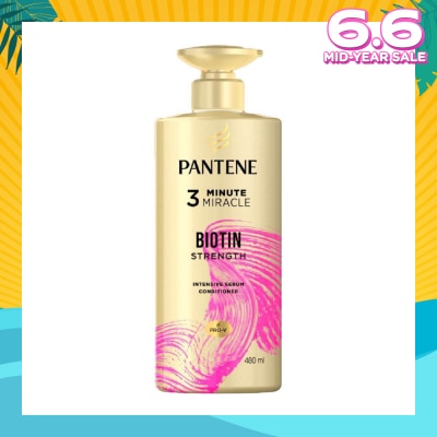 PANTENE 3 Minute Miracle Biotin Conditioner (Repairs Damage From Styling + Colour And Perm) 480ml