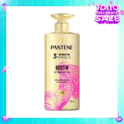 PANTENE 3 Minute Miracle Biotin Conditioner (Repairs Damage From Styling + Colour And Perm) 480ml