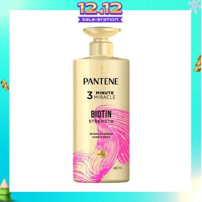 PANTENE 3 Minute Miracle Biotin Conditioner (Repairs Damage From Styling + Colour And Perm) 480ml
