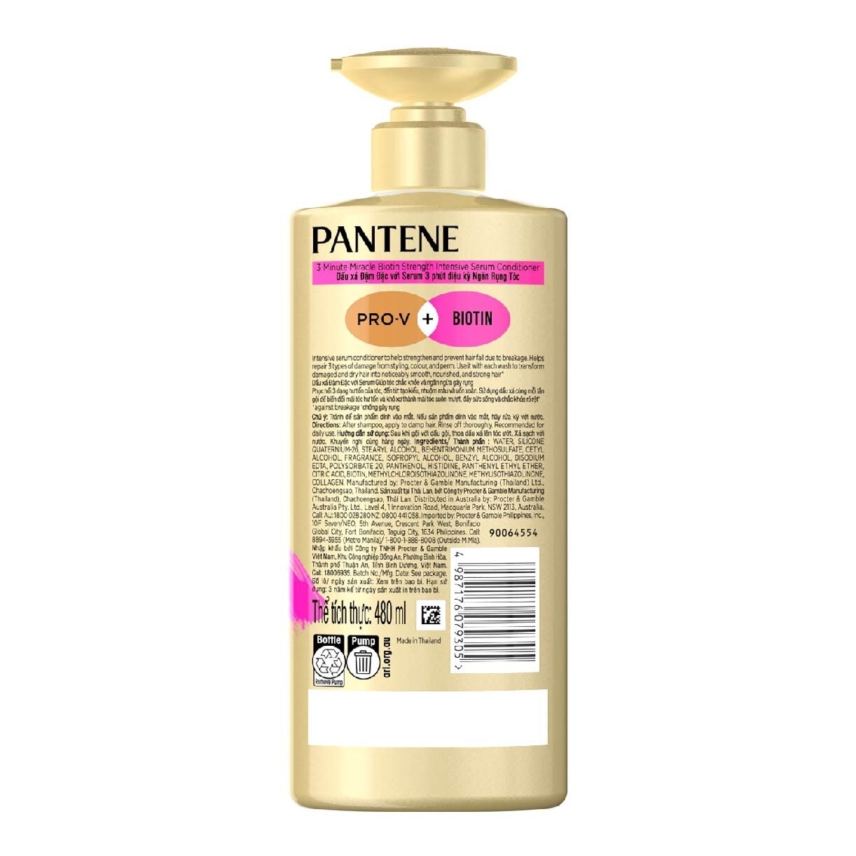 3 Minute Miracle Biotin Conditioner (Repairs Damage From Styling + Colour And Perm) 480ml