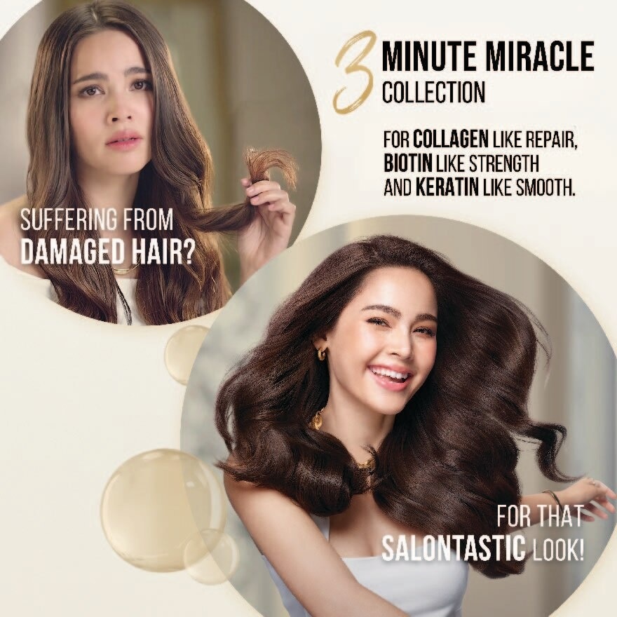 3 Minute Miracle Collagen Conditioner (Repairs Damage From Styling + Colour And Perm) 480ml