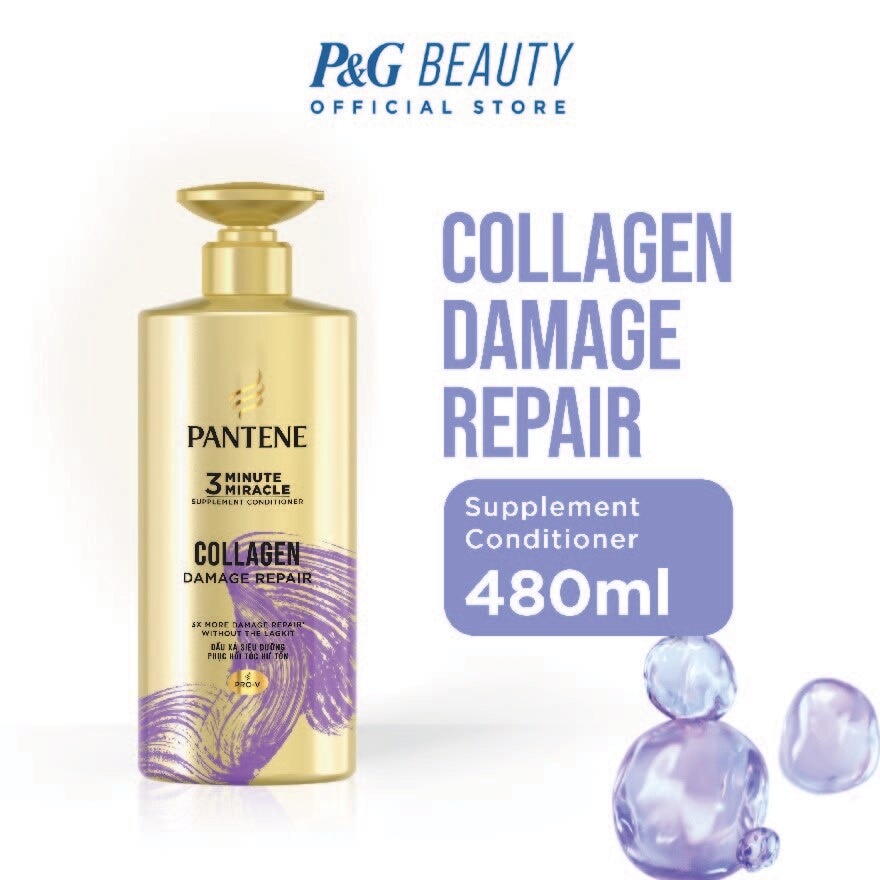 3 Minute Miracle Collagen Conditioner (Repairs Damage From Styling + Colour And Perm) 480ml