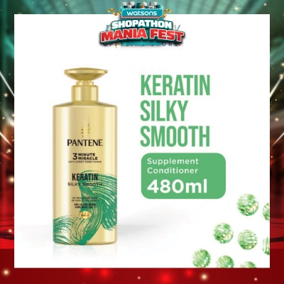 PANTENE - 3 Minute Miracle Keratin Conditioner (Repairs Damage From Styling + Colour And Perm) 480ml