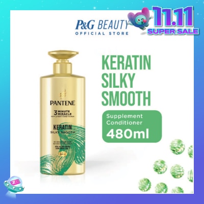 PANTENE 3 Minute Miracle Keratin Conditioner (Repairs Damage From Styling + Colour And Perm) 480ml