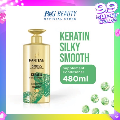 PANTENE 3 Minute Miracle Keratin Conditioner (Repairs Damage From Styling + Colour And Perm) 480ml