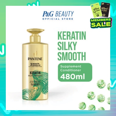 PANTENE 3 Minute Miracle Keratin Conditioner (Repairs Damage From Styling + Colour And Perm) 480ml