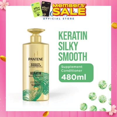 PANTENE 3 Minute Miracle Keratin Conditioner (Repairs Damage From Styling + Colour And Perm) 480ml