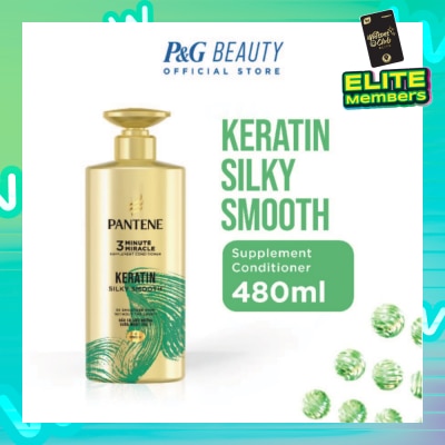 PANTENE 3 Minute Miracle Keratin Conditioner (Repairs Damage From Styling + Colour And Perm) 480ml